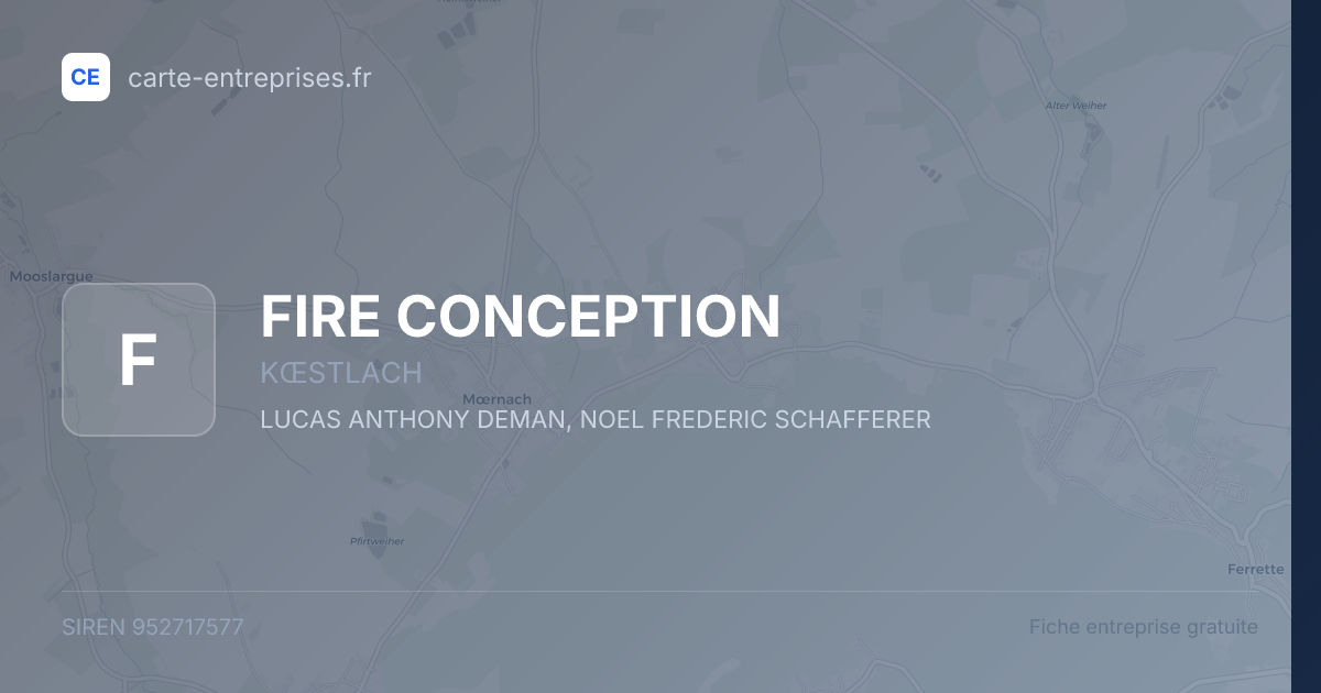 FIRE CONCEPTION — 952717577 — fiche entreprise