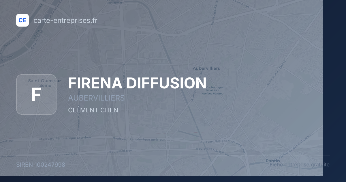FIRENA DIFFUSION — 100247998 — fiche entreprise