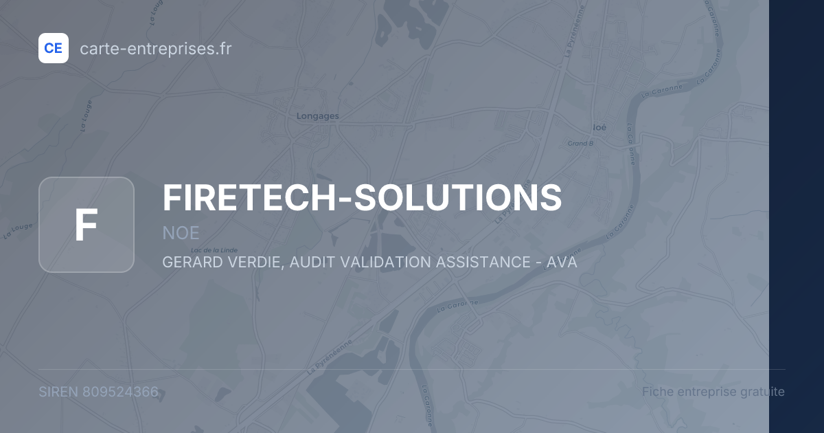 FIRETECH-SOLUTIONS — 809524366 — fiche entreprise