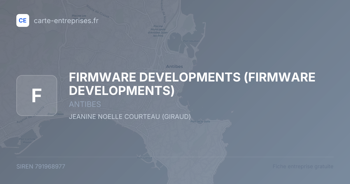 FIRMWARE DEVELOPMENTS — 791968977 — fiche entreprise