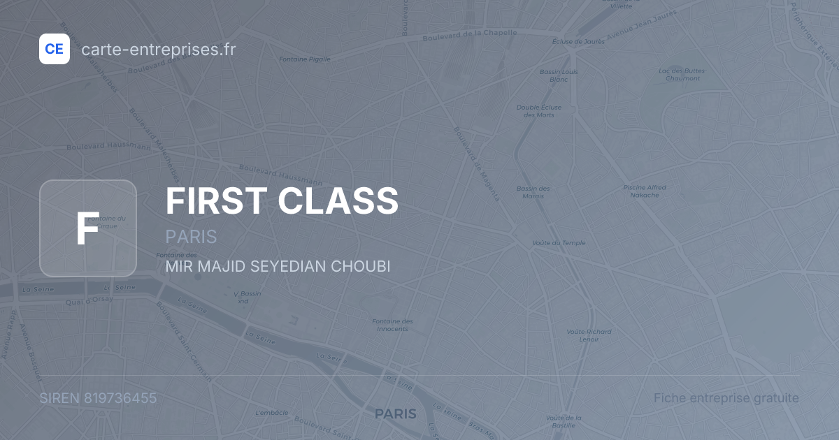 FIRST CLASS — 819736455 — fiche entreprise