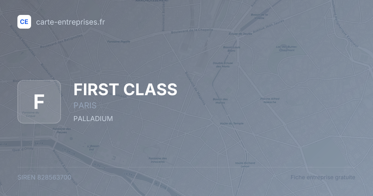 FIRST CLASS — 828563700 — fiche entreprise