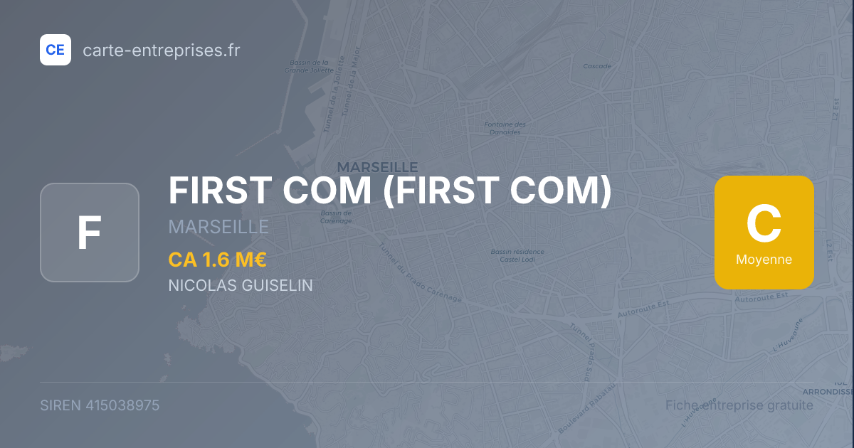 FIRST COM — 415038975 — fiche entreprise
