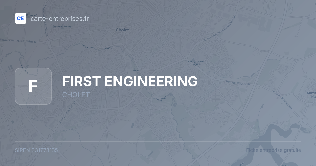 FIRST ENGINEERING — 331773135 — fiche entreprise