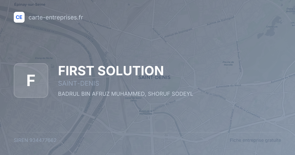 FIRST SOLUTION — 934477662 — fiche entreprise
