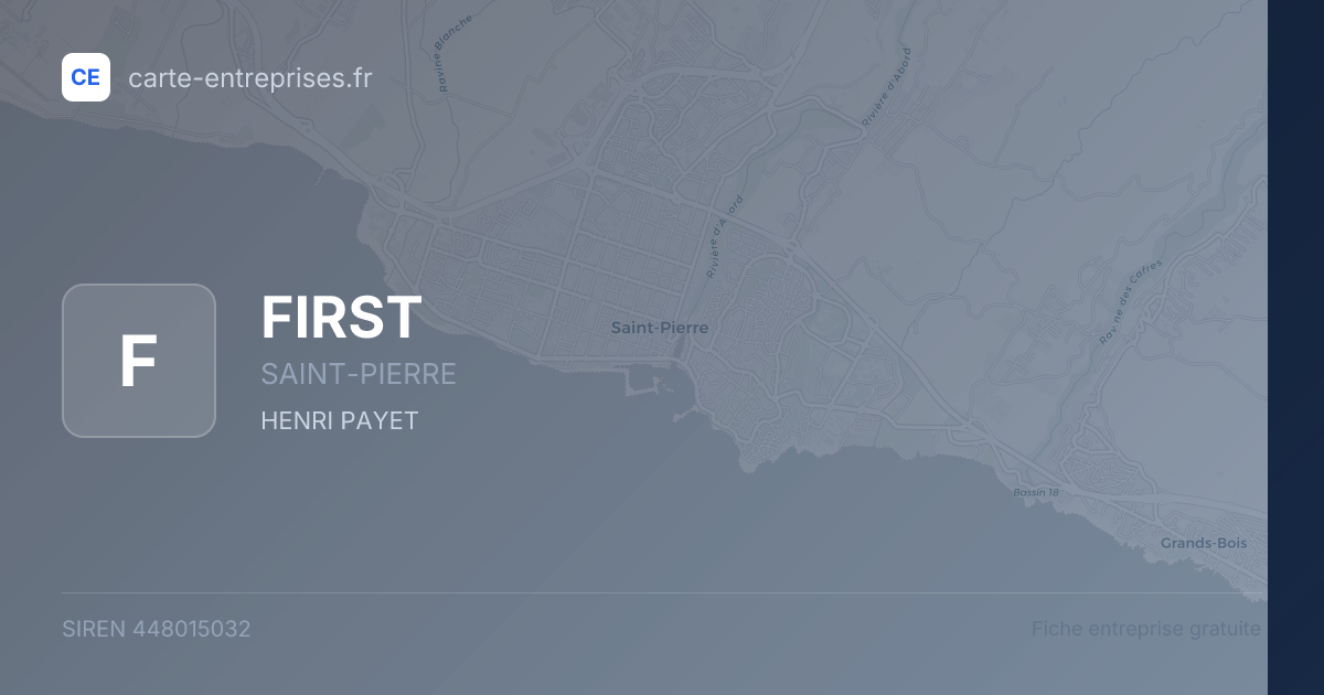 FIRST — 448015032 — fiche entreprise