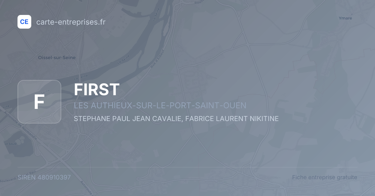 FIRST — 480910397 — fiche entreprise