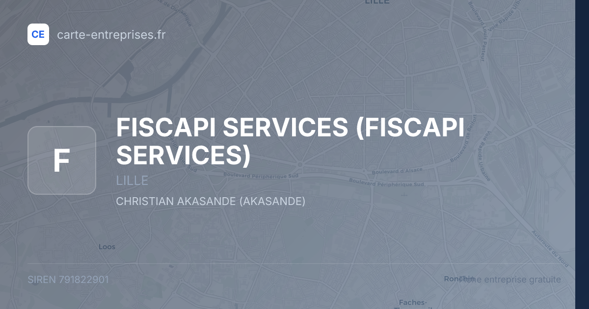 FISCAPI SERVICES — 791822901 — fiche entreprise