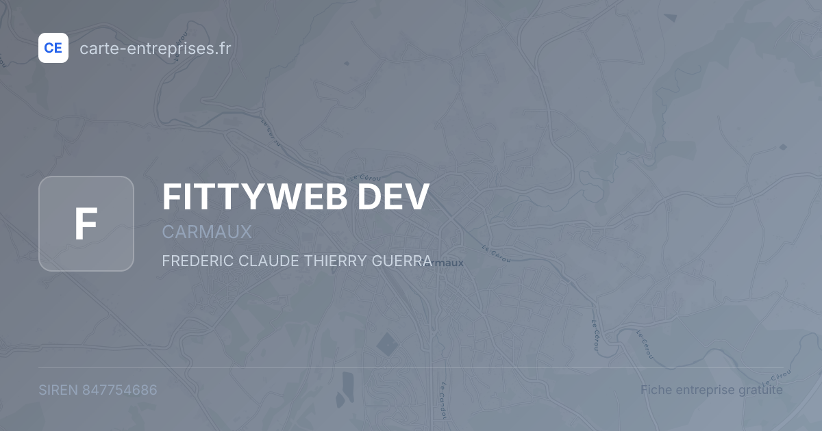 FITTYWEB DEV — 847754686 — fiche entreprise