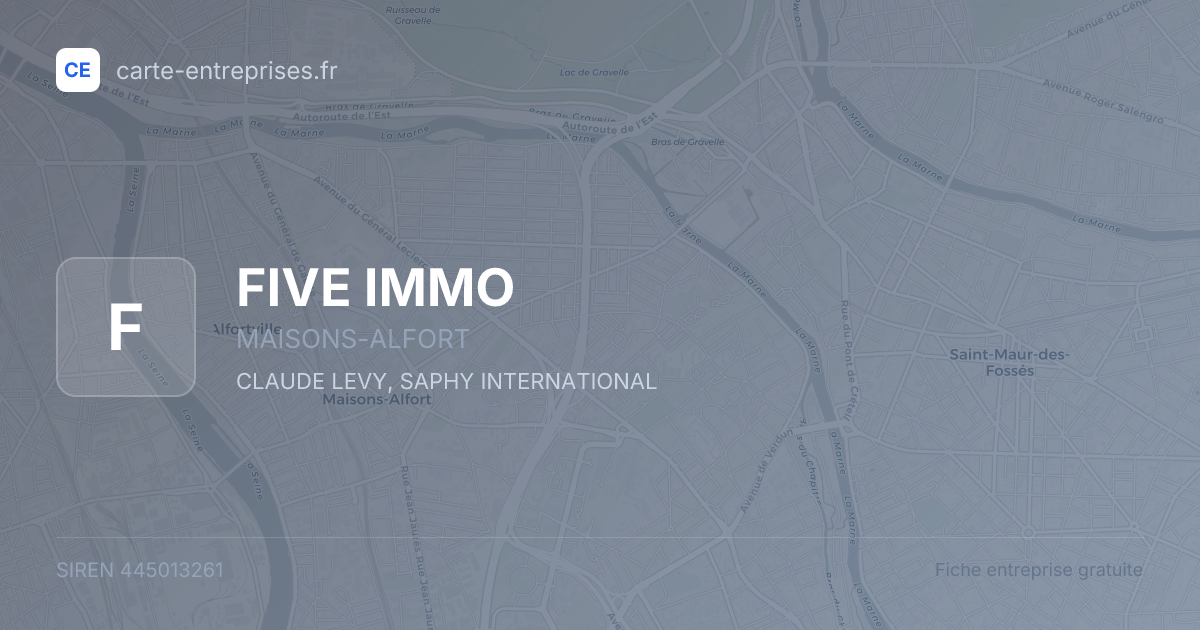 FIVE IMMO — 445013261 — fiche entreprise