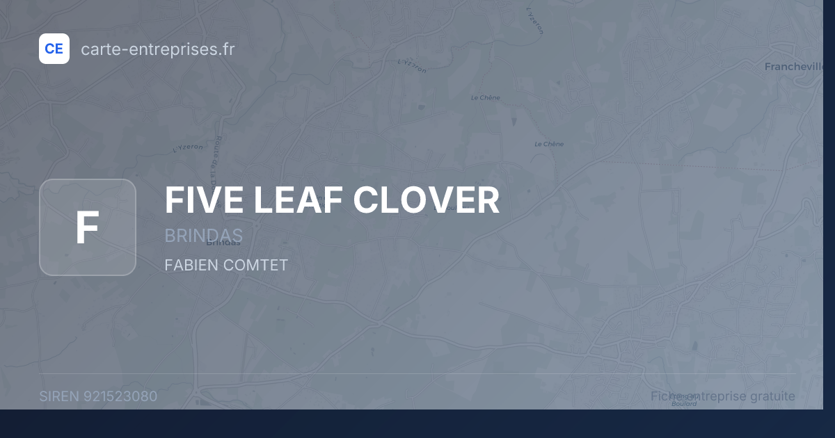 FIVE LEAF CLOVER — 921523080 — fiche entreprise