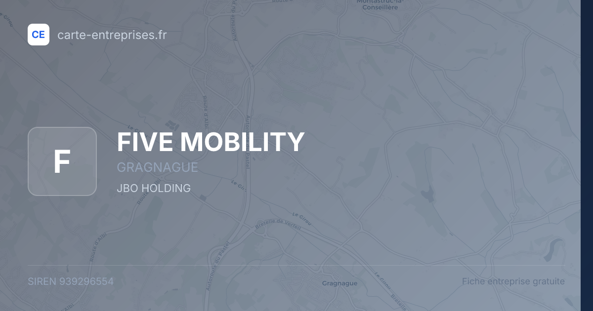 FIVE MOBILITY — 939296554 — fiche entreprise