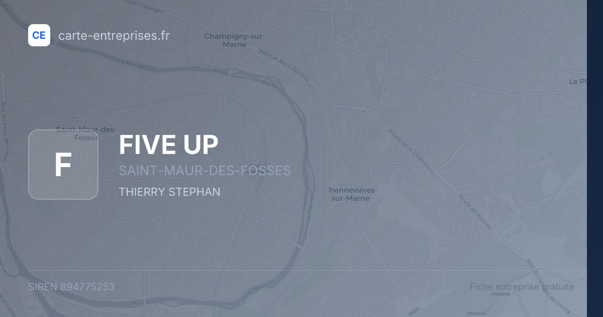 FIVE UP — 894775253 — fiche entreprise