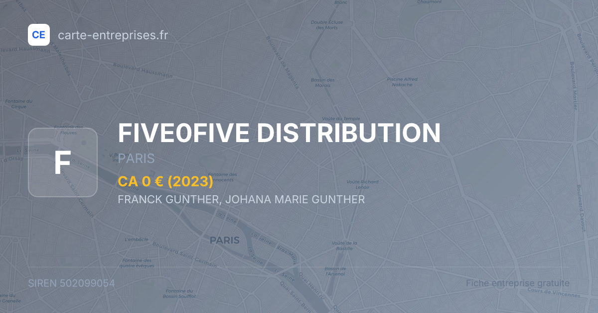 FIVE0FIVE DISTRIBUTION — 502099054 — fiche entreprise