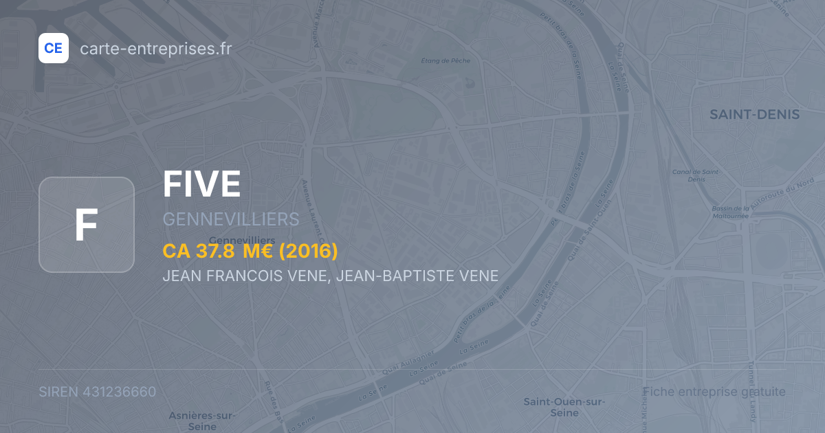 FIVE — 431236660 — fiche entreprise