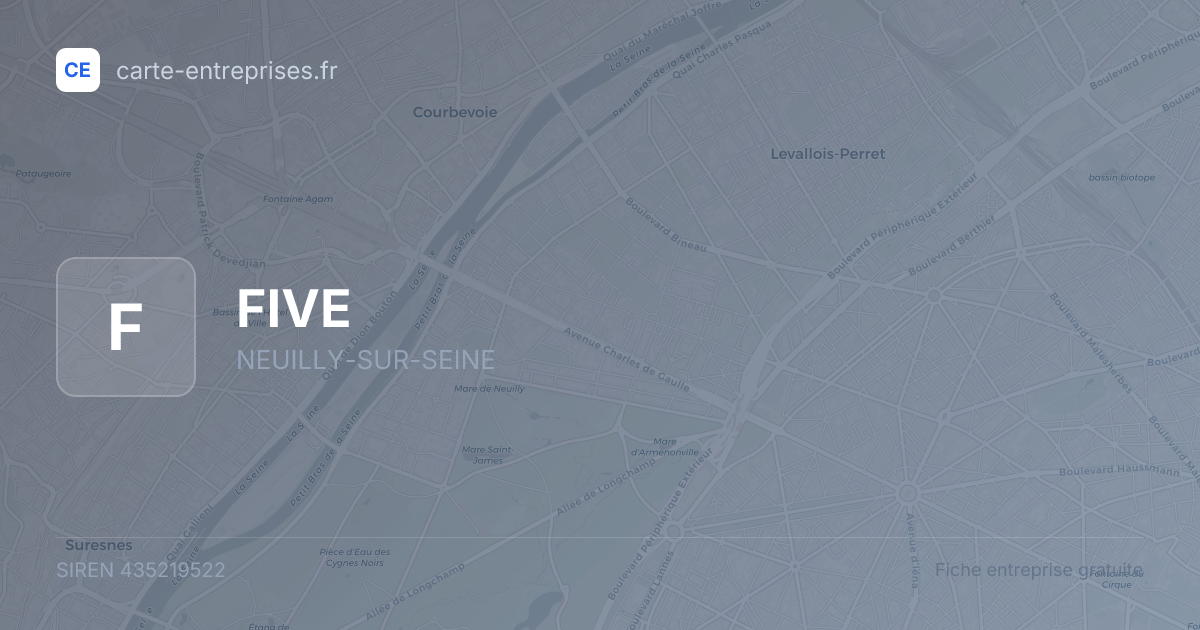 FIVE — 435219522 — fiche entreprise