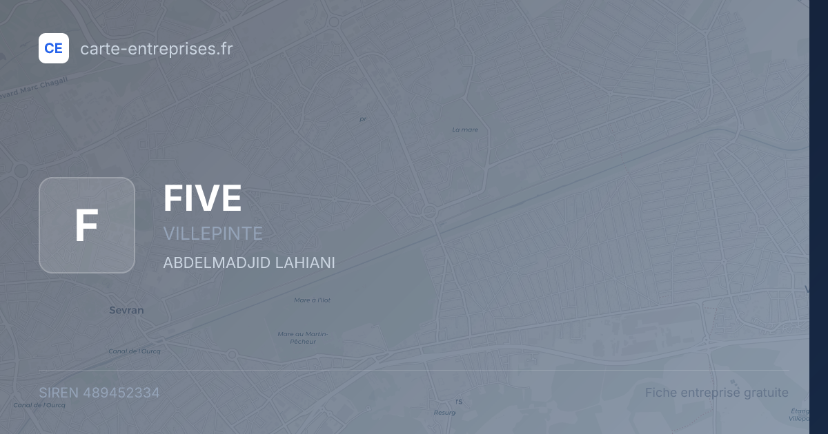 FIVE — 489452334 — fiche entreprise
