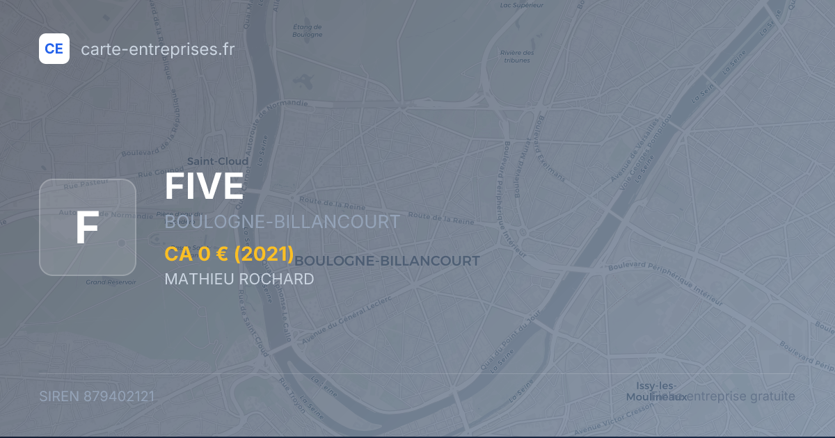 FIVE — 879402121 — fiche entreprise