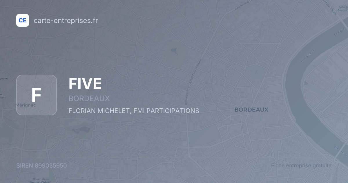 FIVE — 899035950 — fiche entreprise
