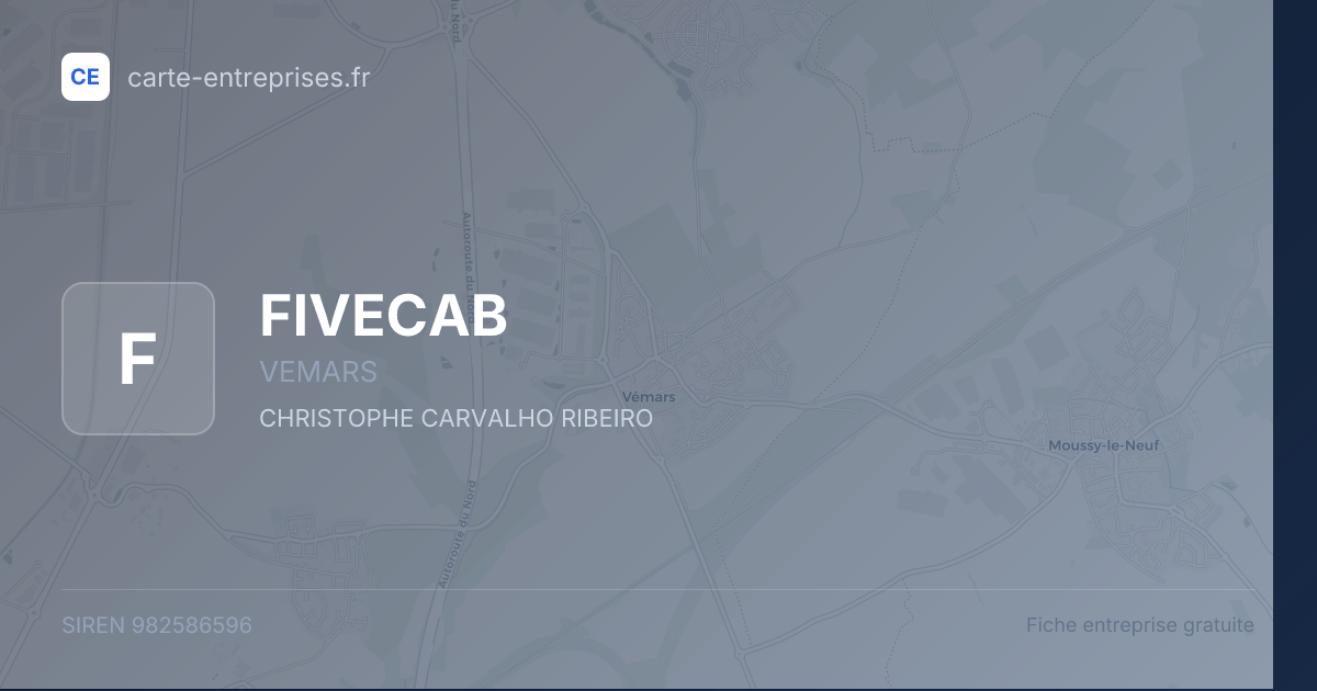 FIVECAB — 982586596 — fiche entreprise