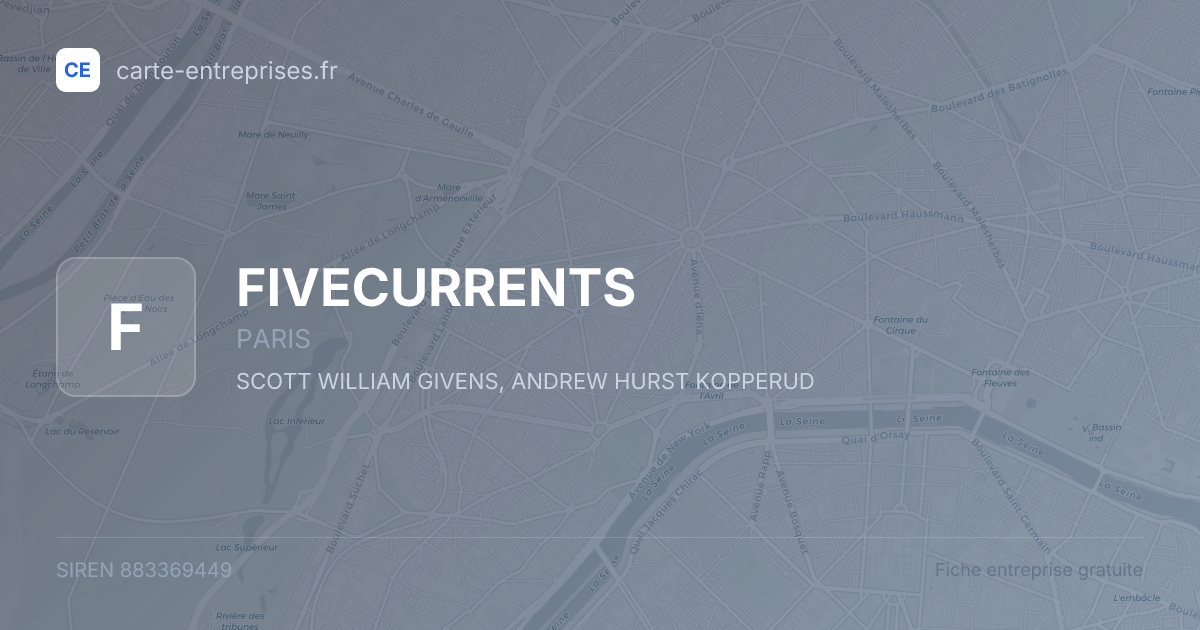 FIVECURRENTS — 883369449 — fiche entreprise