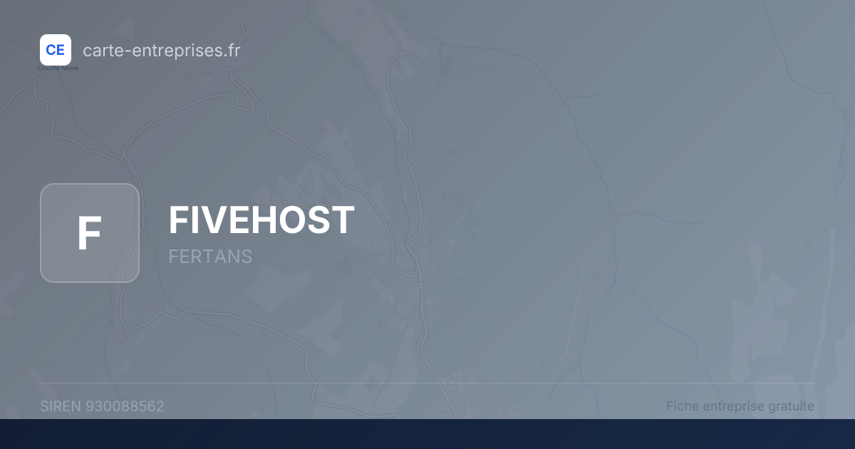FIVEHOST — 930088562 — fiche entreprise