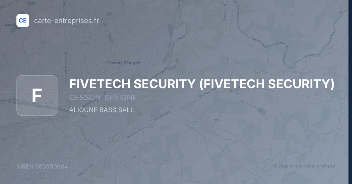 FIVETECH SECURITY — 983990904 — fiche entreprise