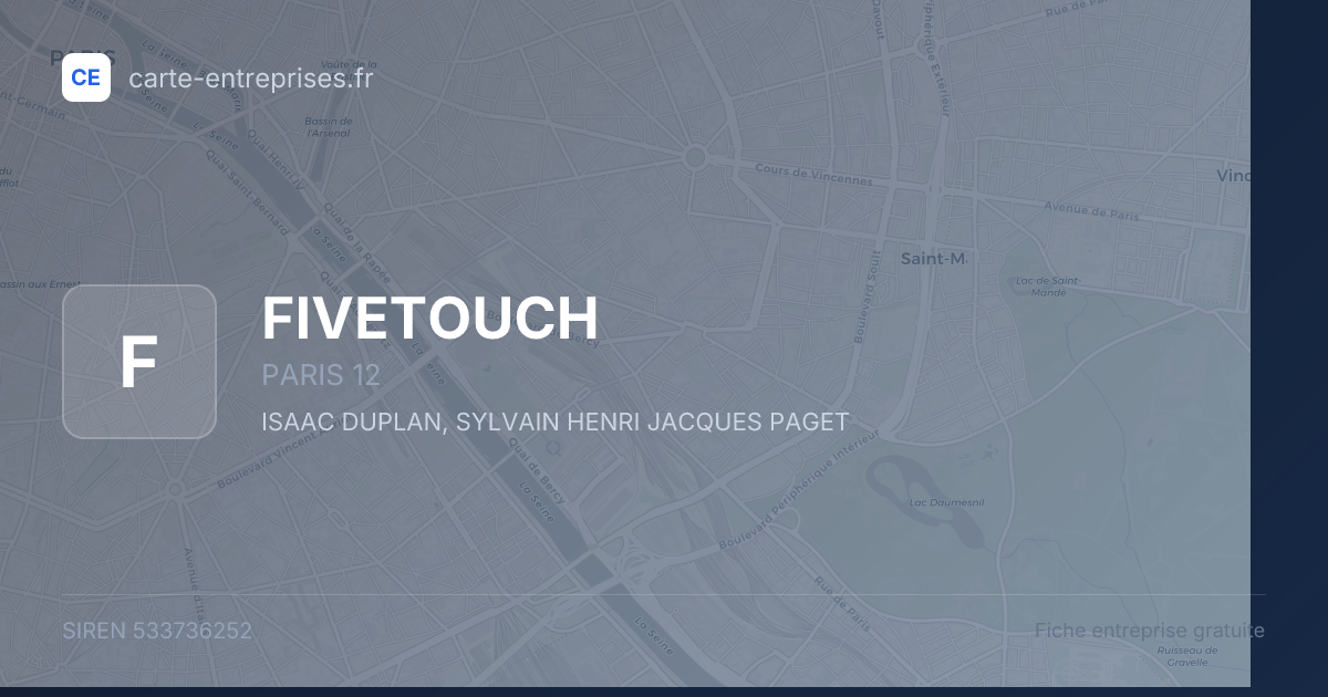 FIVETOUCH — 533736252 — fiche entreprise