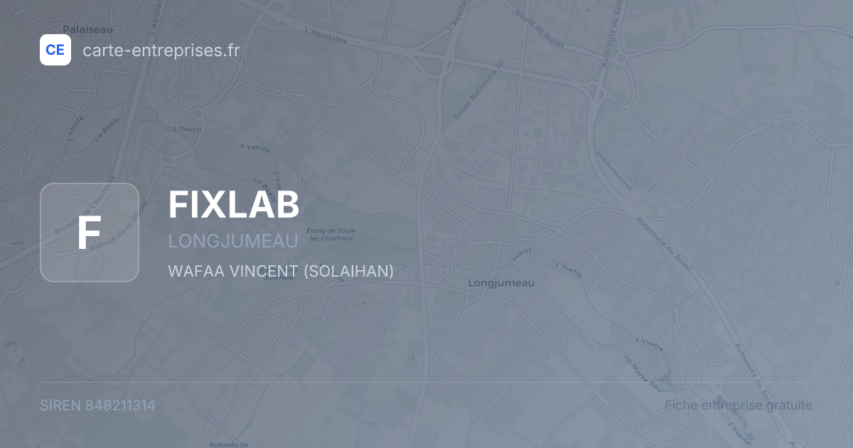 FIXLAB — 848211314 — fiche entreprise