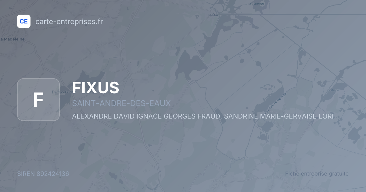 FIXUS — 892424136 — fiche entreprise