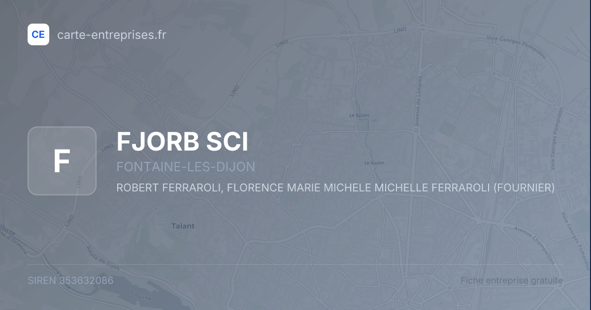 FJORB SCI — 353632086 — fiche entreprise