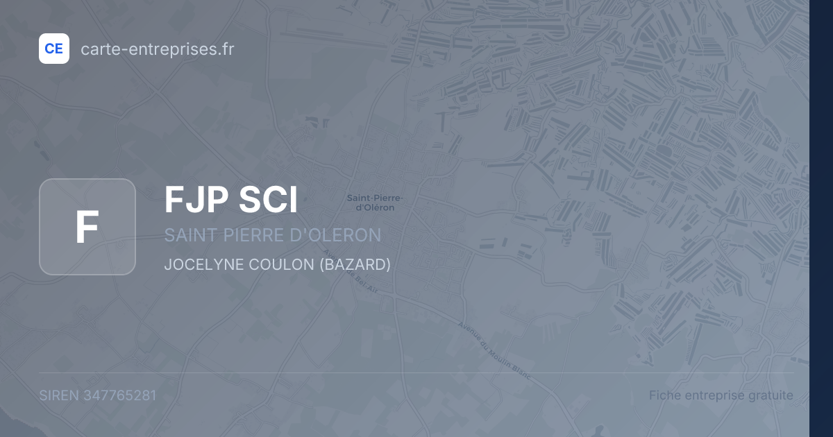FJP SCI — 347765281 — fiche entreprise
