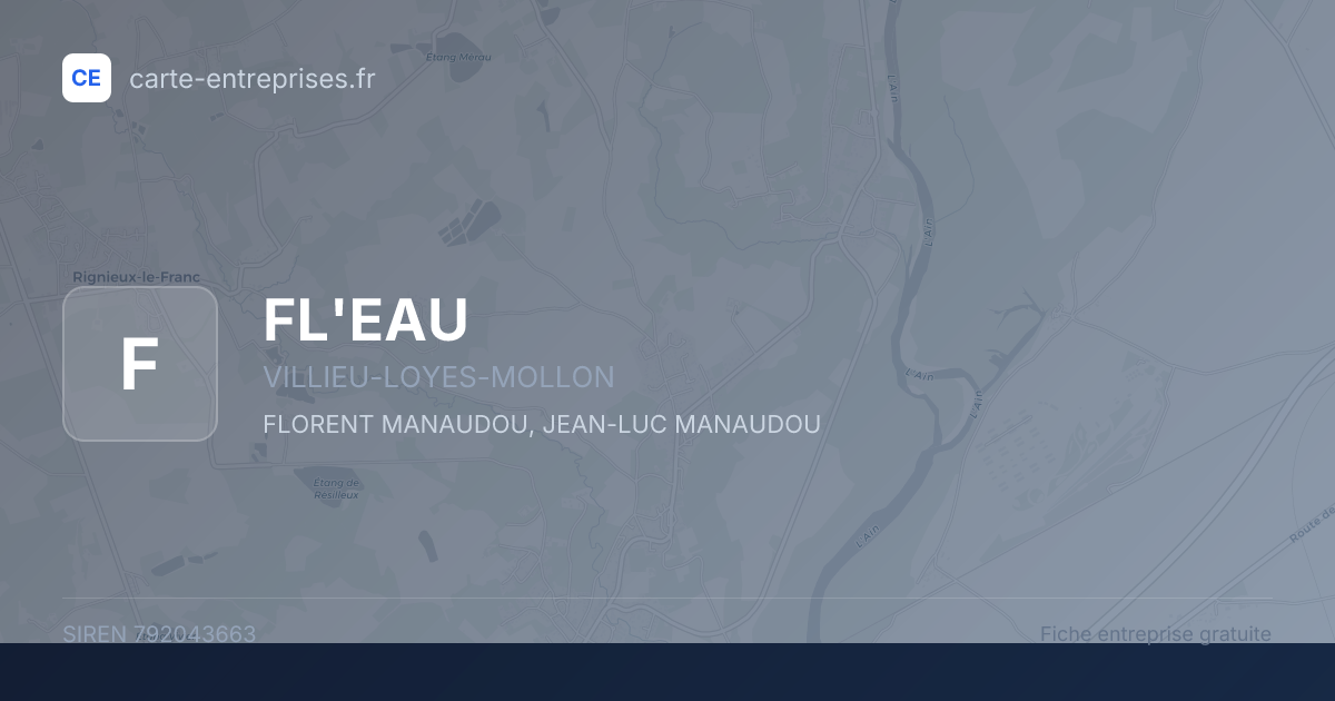 FL'EAU — 792043663 — fiche entreprise