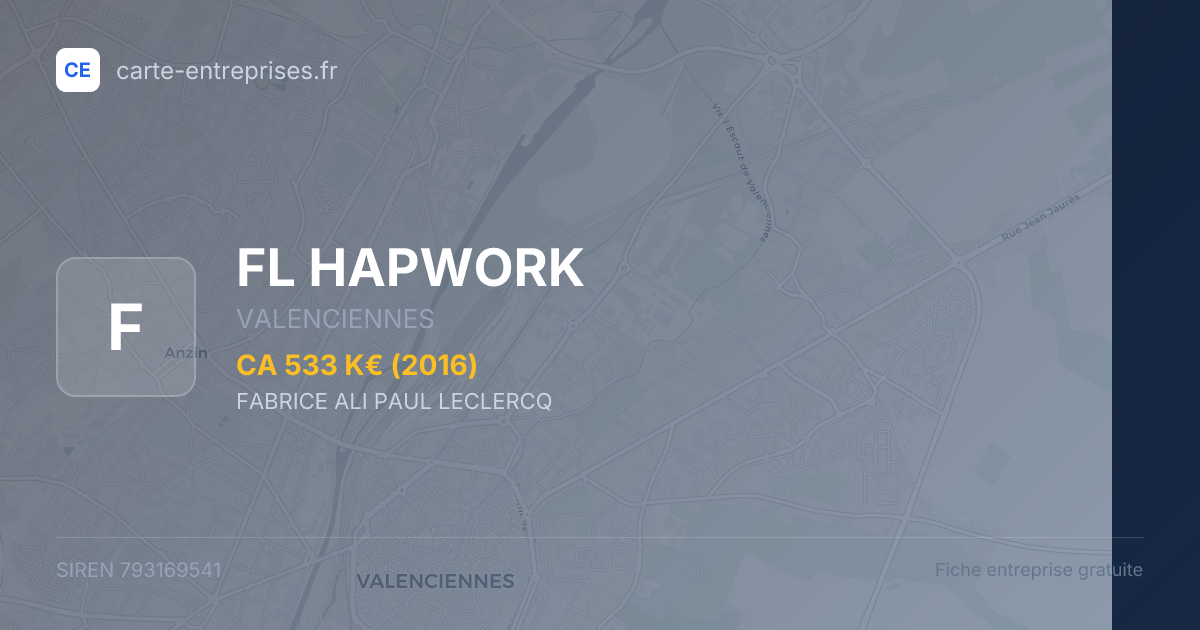 FL HAPWORK — 793169541 — fiche entreprise