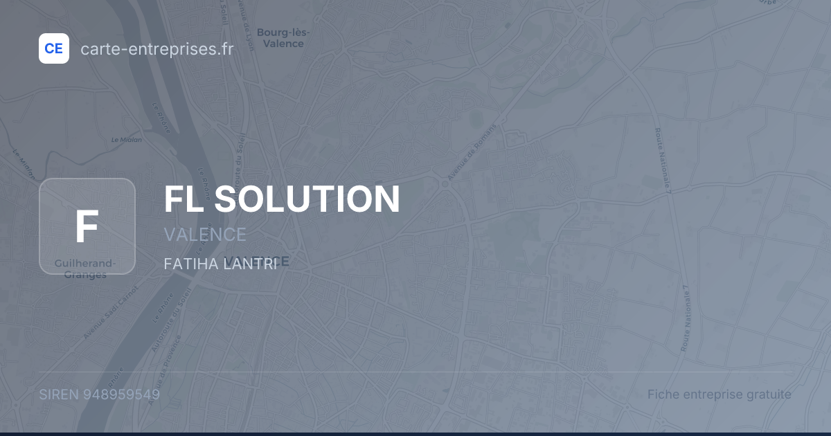 FL SOLUTION — 948959549 — fiche entreprise