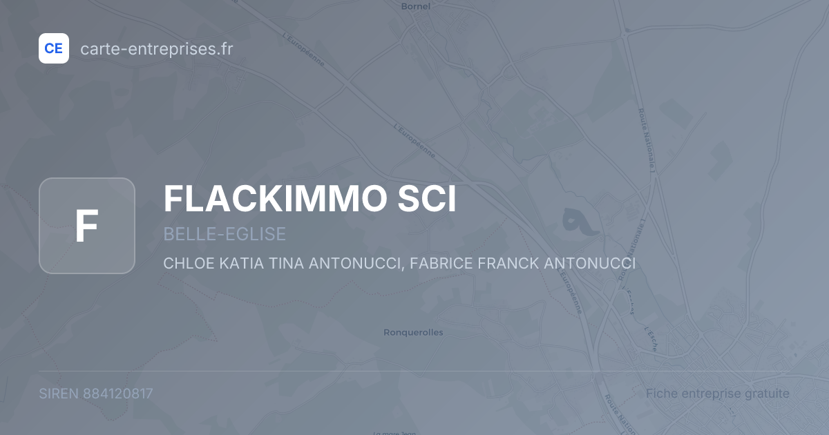 FLACKIMMO SCI — 884120817 — fiche entreprise