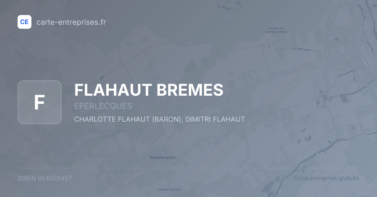 FLAHAUT BREMES — 954078457 — fiche entreprise