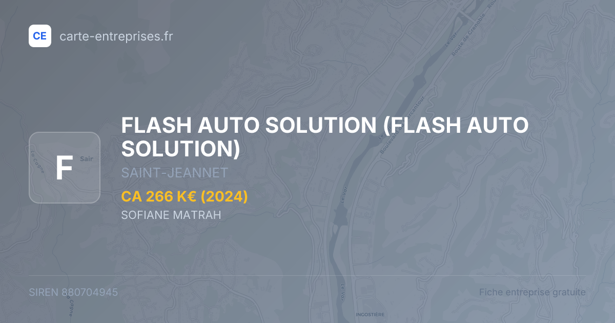FLASH AUTO SOLUTION — 880704945 — fiche entreprise