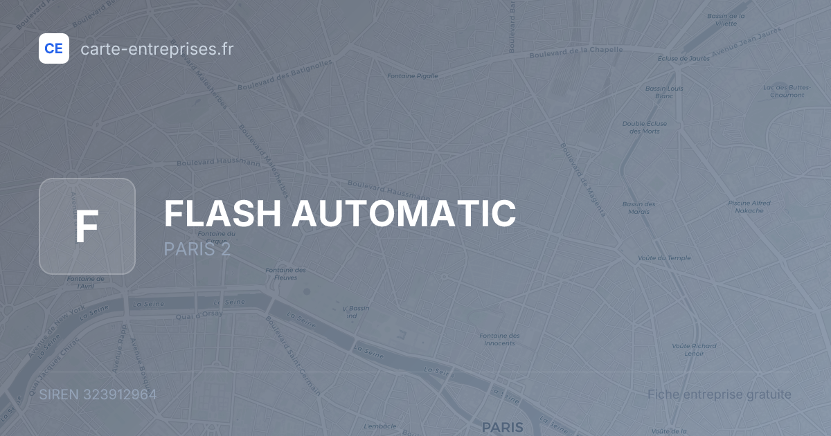 FLASH AUTOMATIC — 323912964 — fiche entreprise