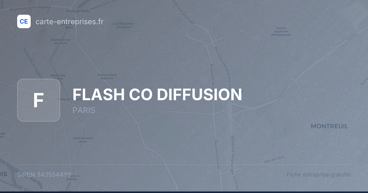 FLASH CO DIFFUSION — 343554499 — fiche entreprise