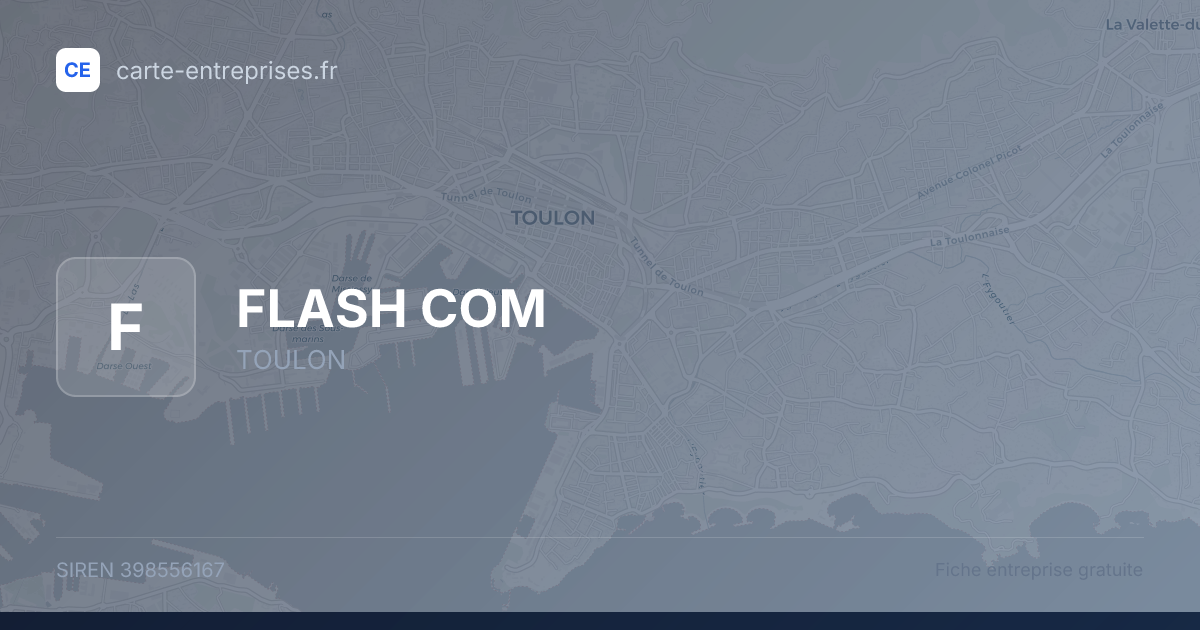 FLASH COM — 398556167 — fiche entreprise