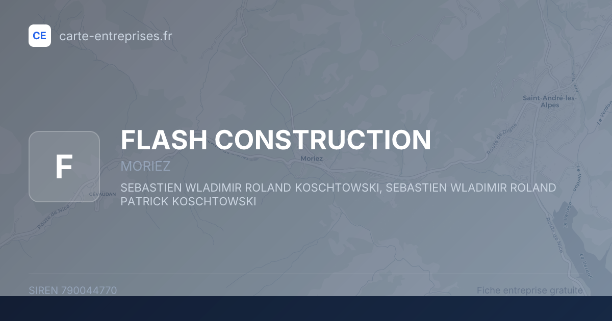 FLASH CONSTRUCTION — 790044770 — fiche entreprise