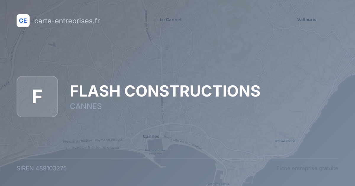 FLASH CONSTRUCTIONS — 489103275 — fiche entreprise