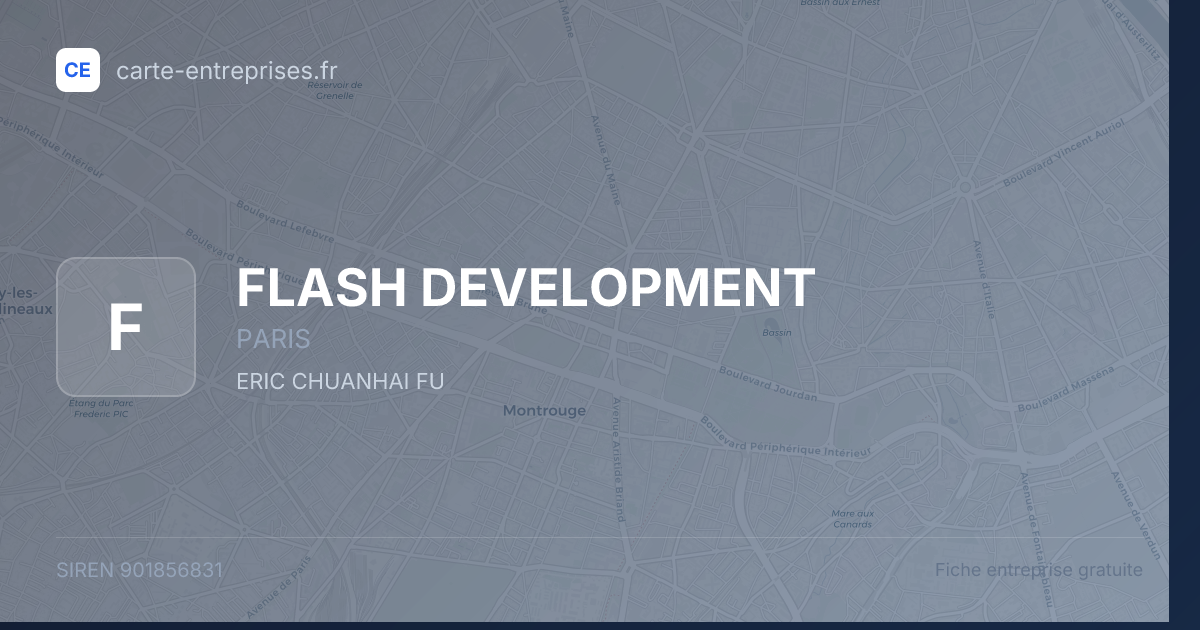FLASH DEVELOPMENT — 901856831 — fiche entreprise