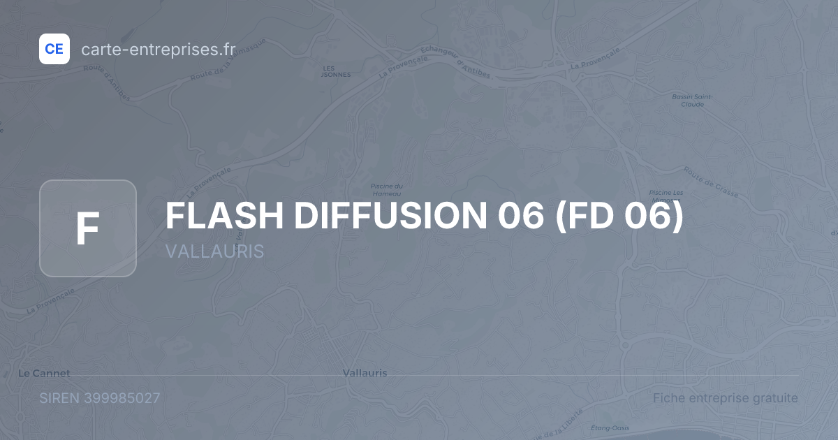 FLASH DIFFUSION 06 (FD 06) — 399985027 — fiche entreprise
