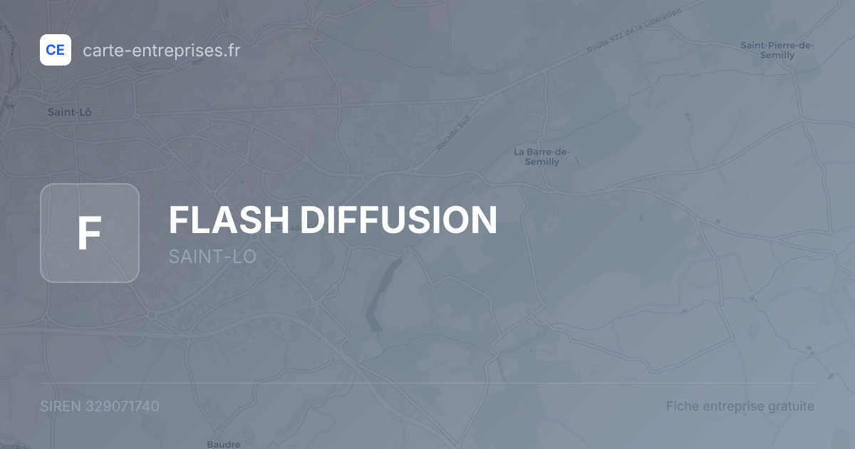 FLASH DIFFUSION — 329071740 — fiche entreprise