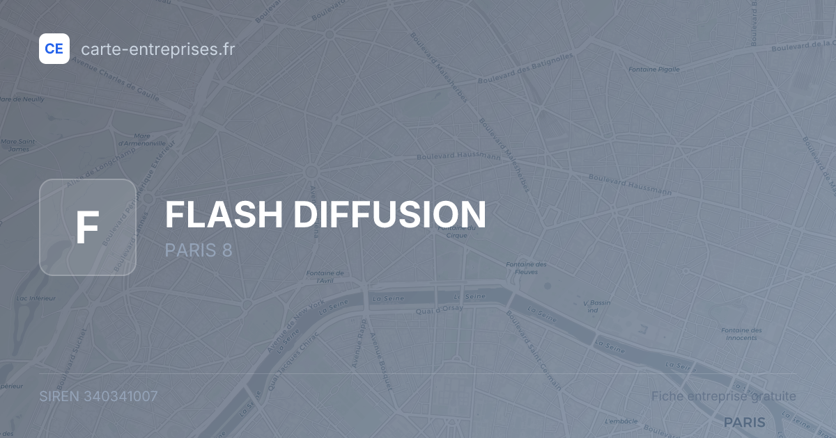FLASH DIFFUSION — 340341007 — fiche entreprise