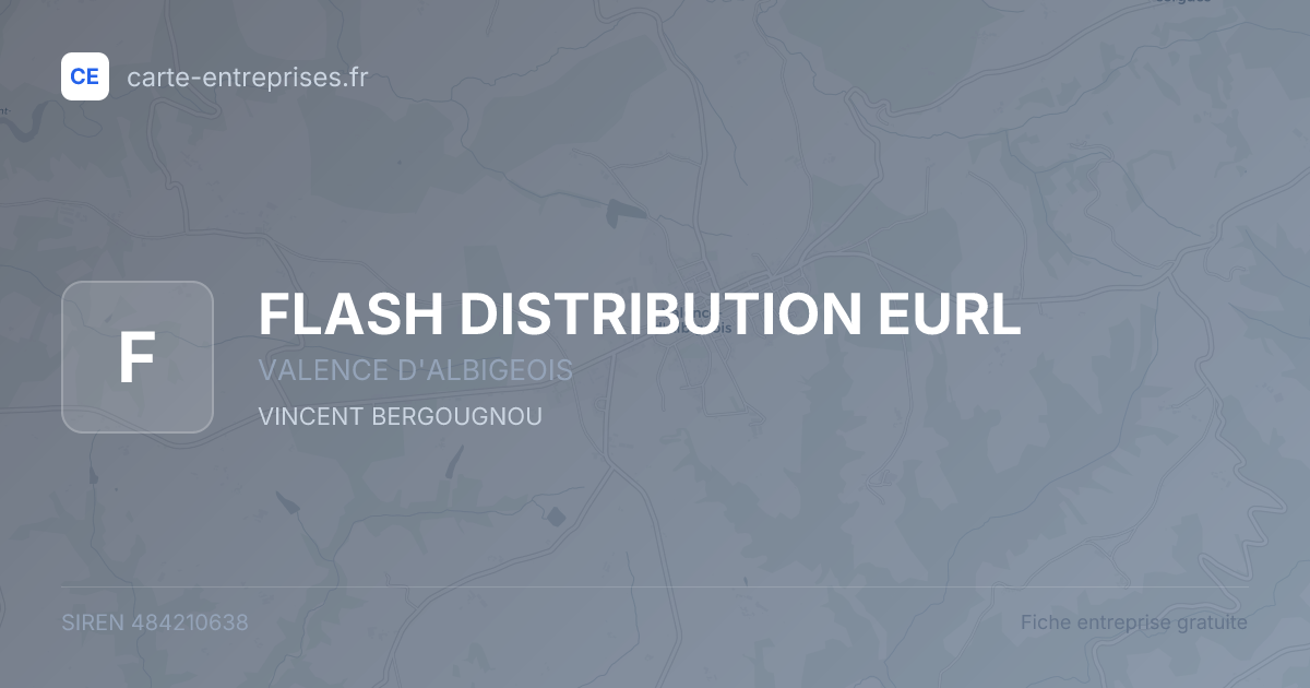 FLASH DISTRIBUTION EURL — 484210638 — fiche entreprise