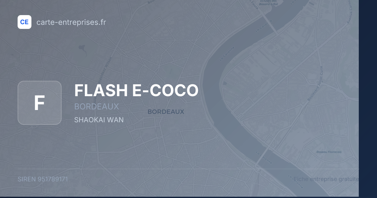 FLASH E-COCO — 951789171 — fiche entreprise