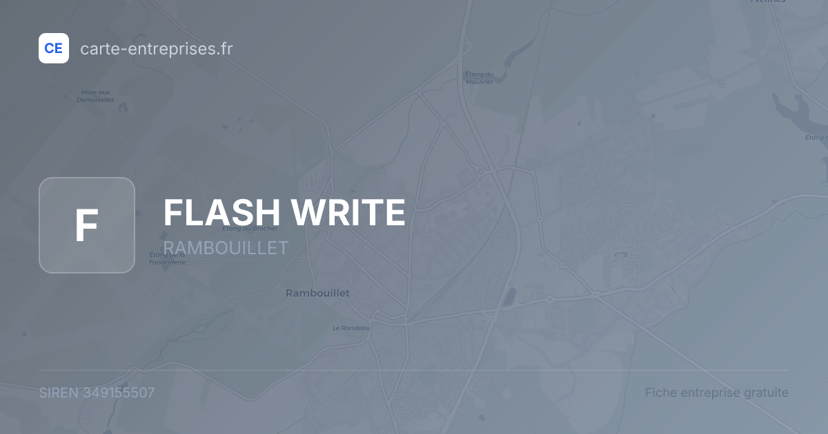 FLASH WRITE — 349155507 — fiche entreprise